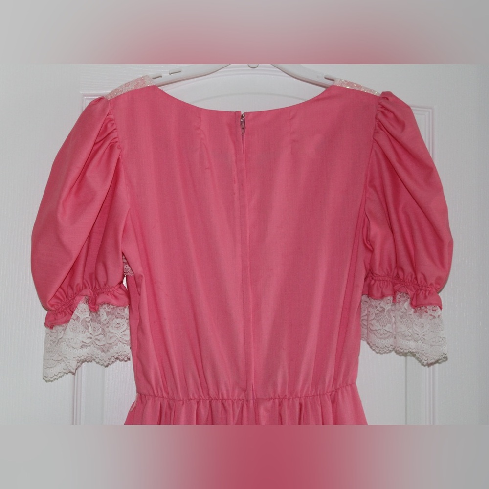 Pink & White Vintage Square Dance Dress Size 12 - Picture 6 of 11